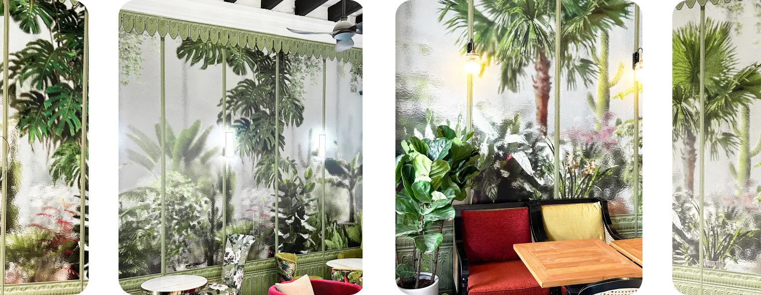 Look of Restaurant very Stunning with Wallpaper